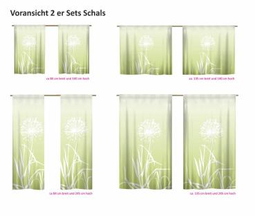 Ösenschal bedruckt modern Allium 24 -  Apfel